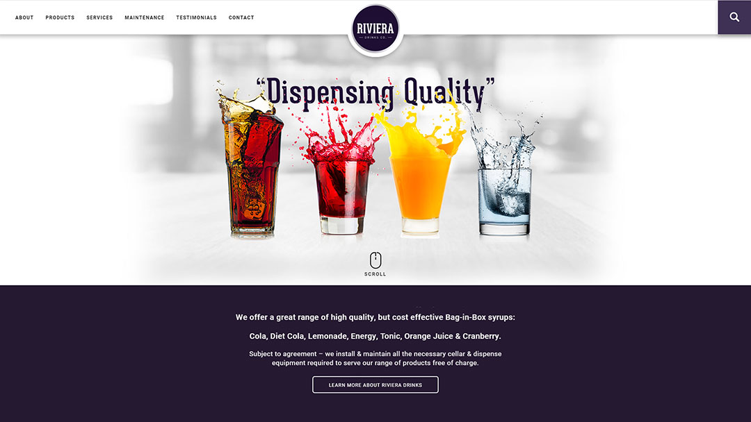 Riviera Drinks website built by Pawel Osmolski
